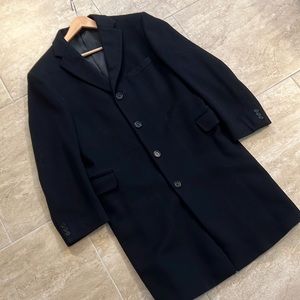 Black, Burberry Wool Pea Coat